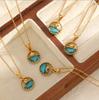 Ocean Style Pendant, Stainless Steel Necklace, Niche Design, Dolphin Shell Pendant, Collarbone Chain
