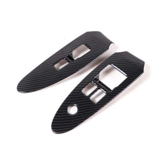 Carbon fiber ABS Window Lift Switch Button Trim Frame for Nissan 370Z 2009-20