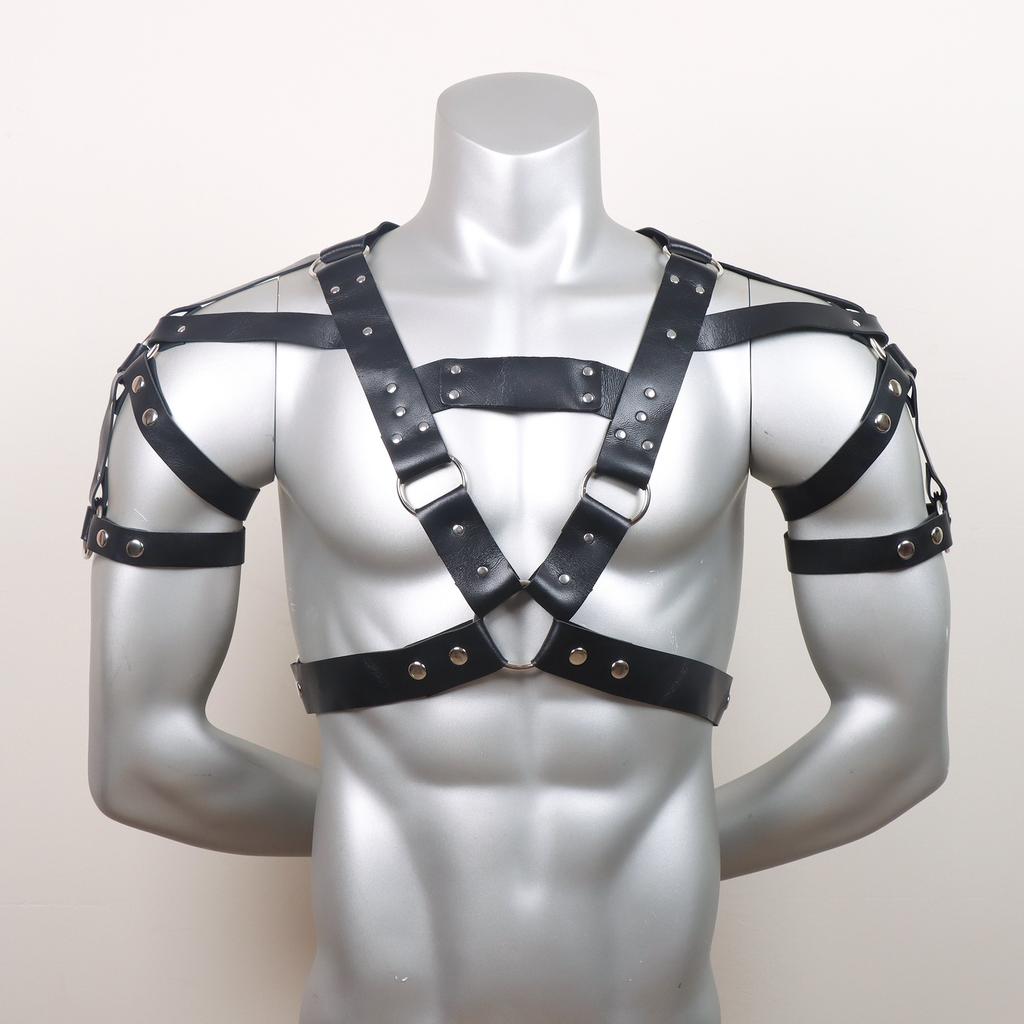 Corset en cuir sexy pour hommes SM Flirting Shapewear