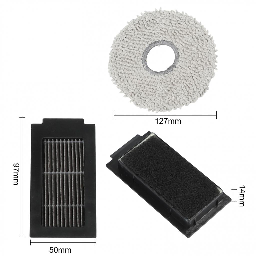 Main Brush Side Brushes X6 Filters X2 Dust Bags X4