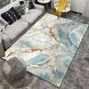 Luxury Marble Texture Soft Carpet In Blue and Gold for Bedroom Decor Suitable for Use As an Anti-slip for Living Room Bedroom Sofas