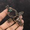 Apatite Pendant Copper Wire Wrapped Gemstone Pendant Handmade Bull Face Pendant Designer Copper Jewelry Gift For Women Wire Wrapping Jewelry