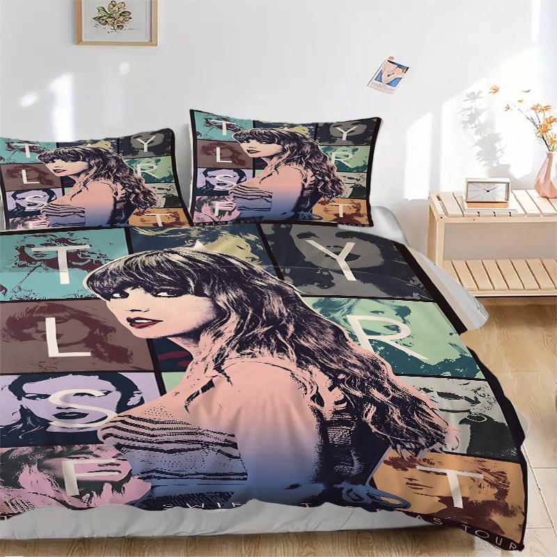 

Набор из 3 предметов: пододеяльник Тейлор Свифт + 1/2 наволочки (Без вкладыша), Пододеяльник для двуспальной кровати, Комплект постельного белья, Постельное белье, Сезонное постельное бе 135x200cm