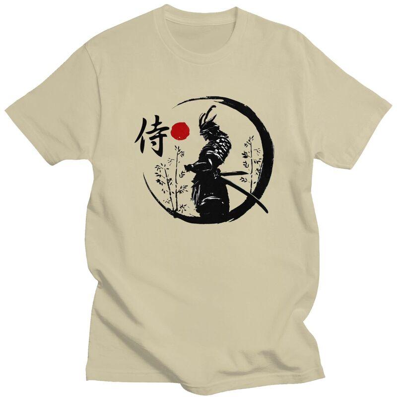 Custom Cool Japanese Samurai Warrior T Shirt Men Short Sleeves 100 Cotton Tshirt Casual Katana Bushido Tees Streetwear Tshirts