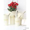 Nordic Style Tin Flower Bucket for Fresh Flower Arrangements - Large Decorative Vase with Deep Water Capability