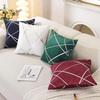 TAOSON Pack of 4,Velvet Cushion Cases Decorative Silver Foil Geometric Lines Pattern Throw Pillow Covers for Modern Homes Couch Sofa Bedroom Living