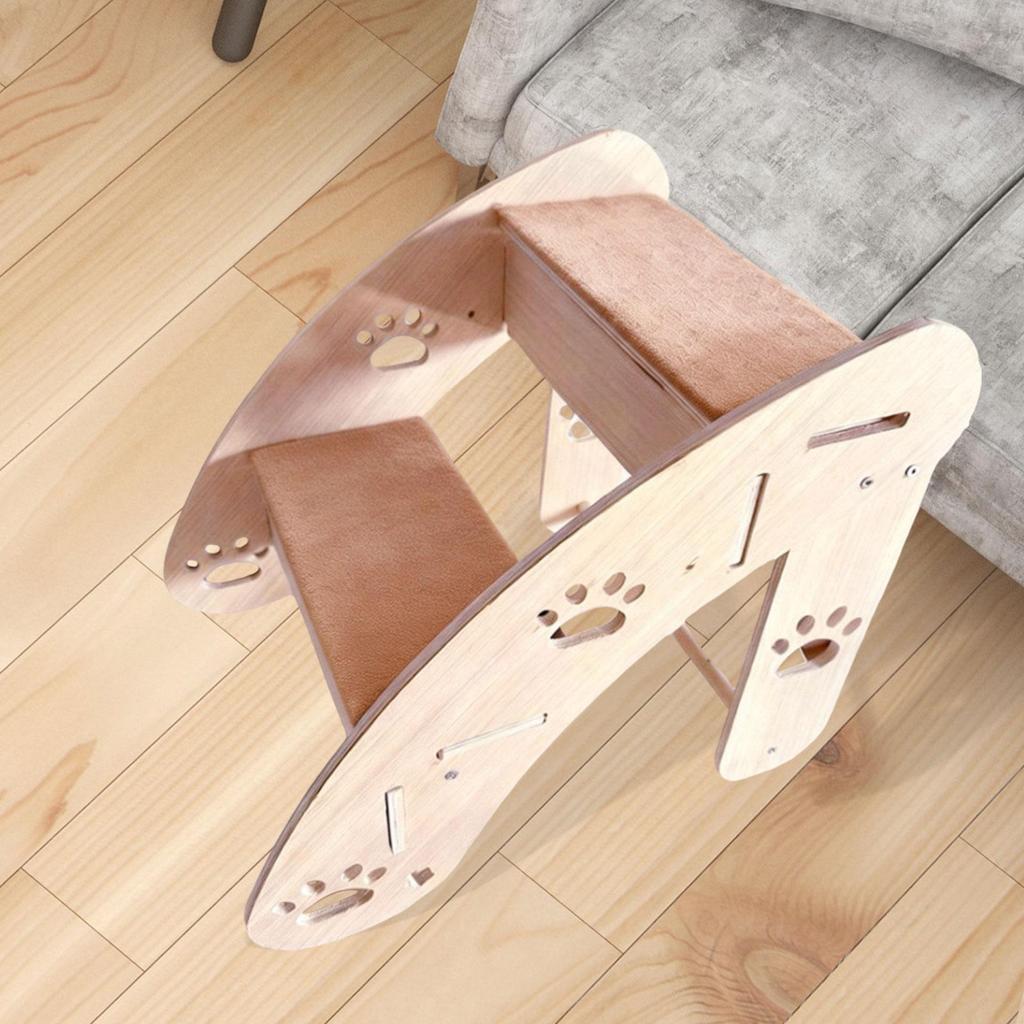 Stairs, Wooden Ramp Steps, Non-Slip, Easy Assembly, Compact Design, Suitable for Access