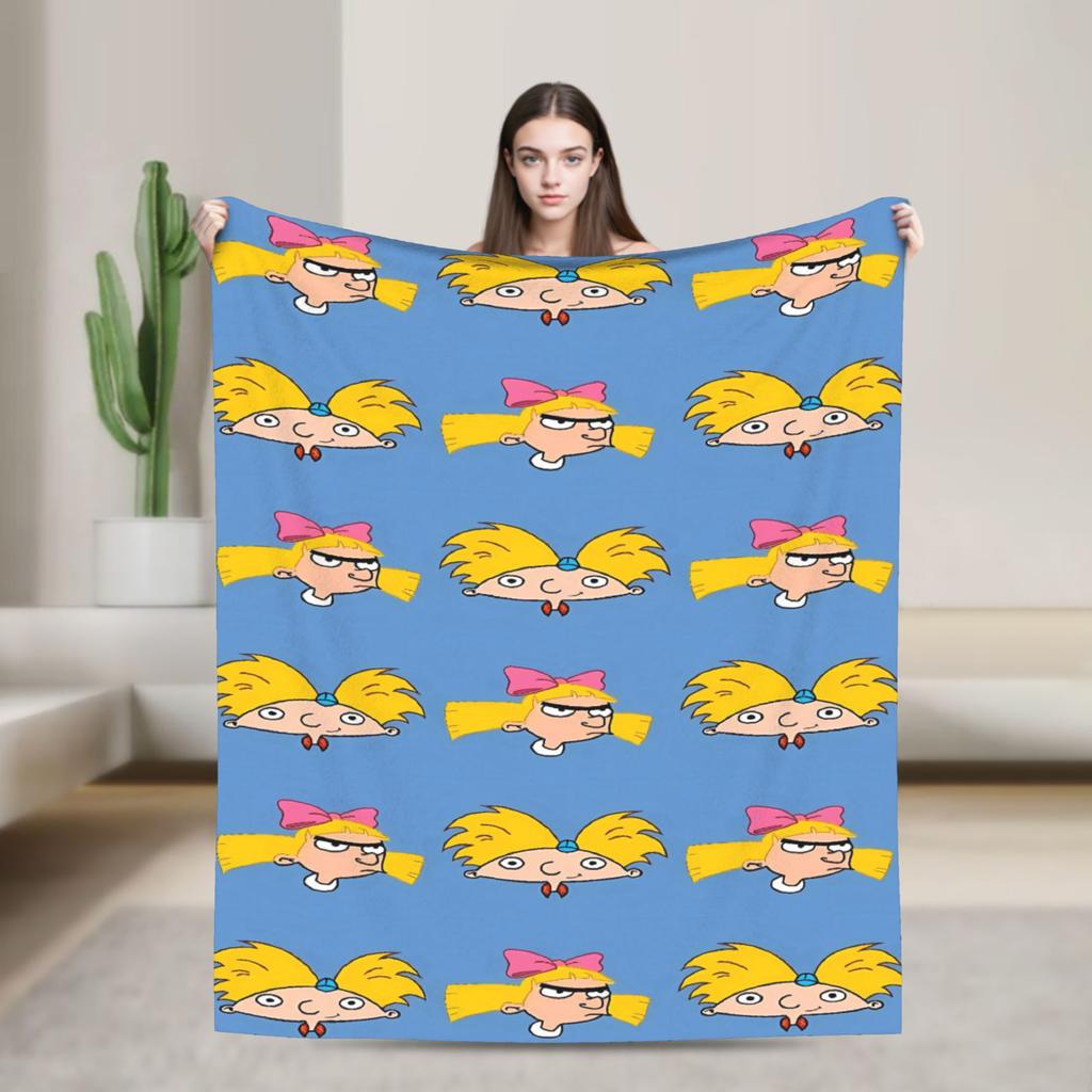 Manta do Hey Arnold Qualidade Macia Manta de Desenho Animado Inverno Crianças Adulto Sofá Cadeira Sofá Cama Colcha Gráfica