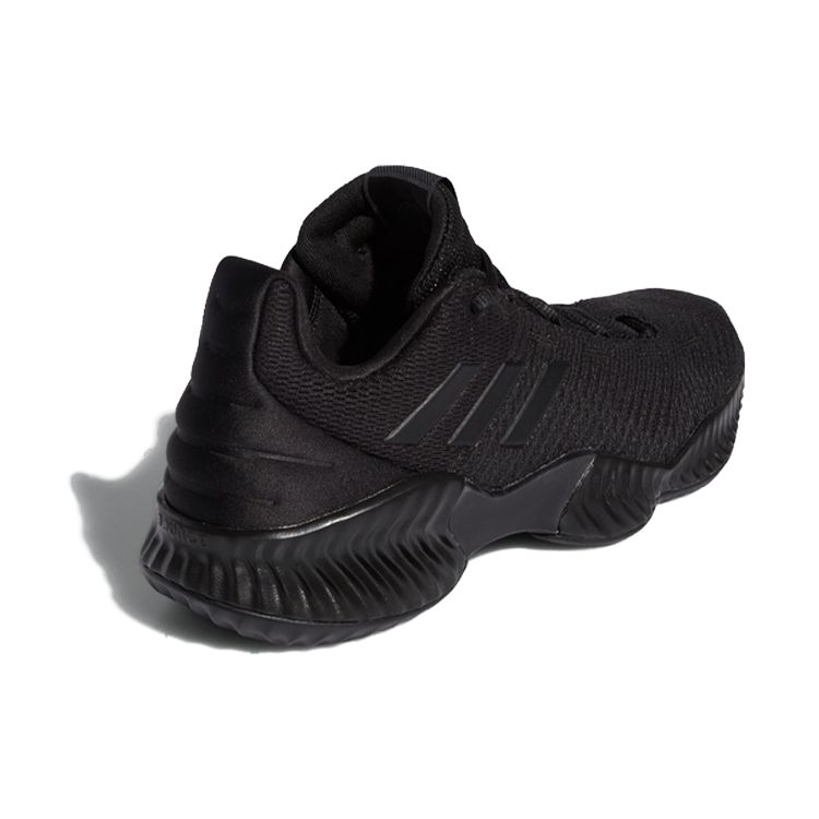 Adidas Pro Bounce 2018 Low Black Warrior Lace-Up Shock Absorption Anti-Slip Low-Top Basketball Shoes Men Sneakers FW0905