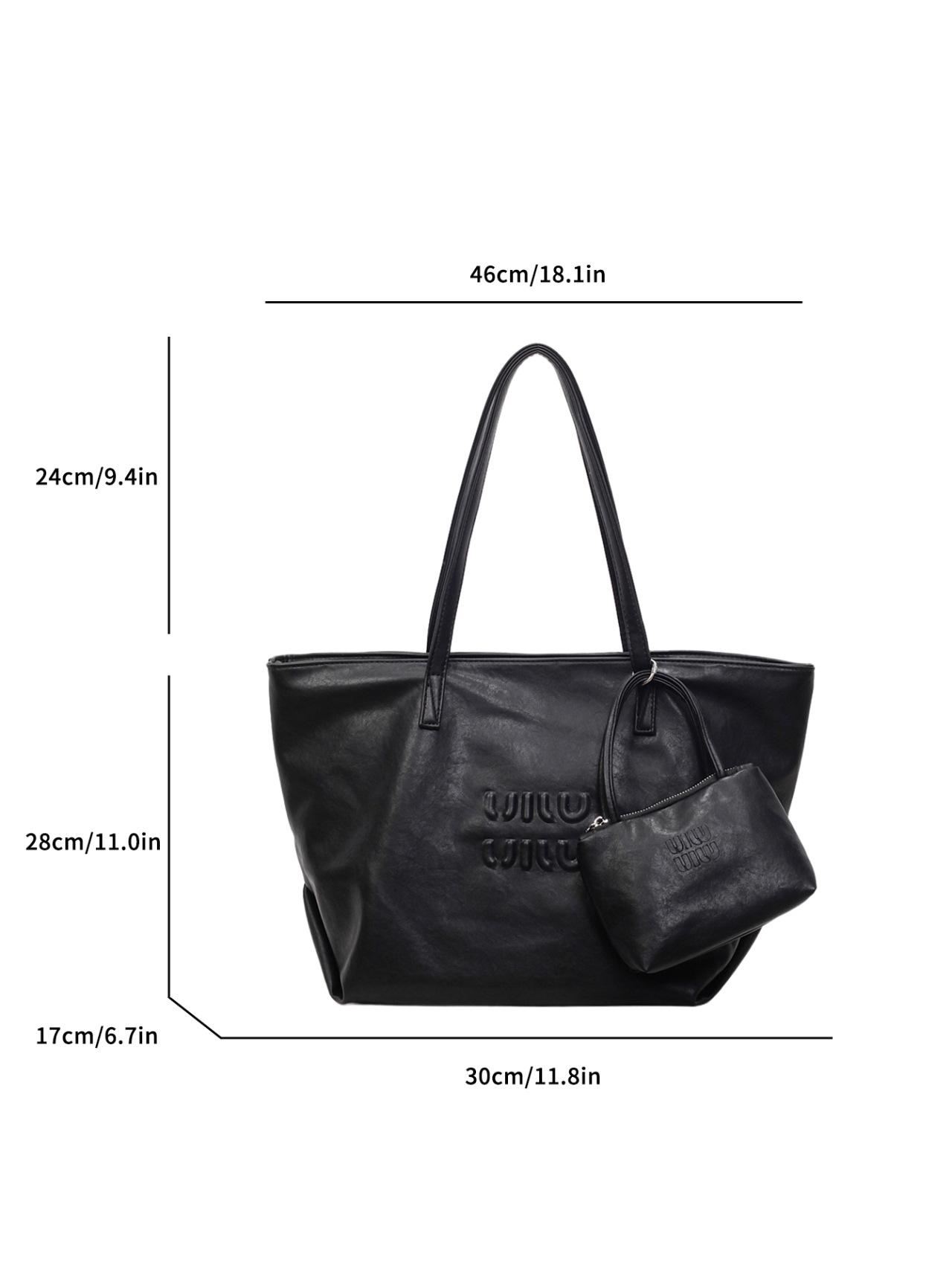 

Women s Large Capacity Soft Leather Tote Bag - Niche Design for College Students