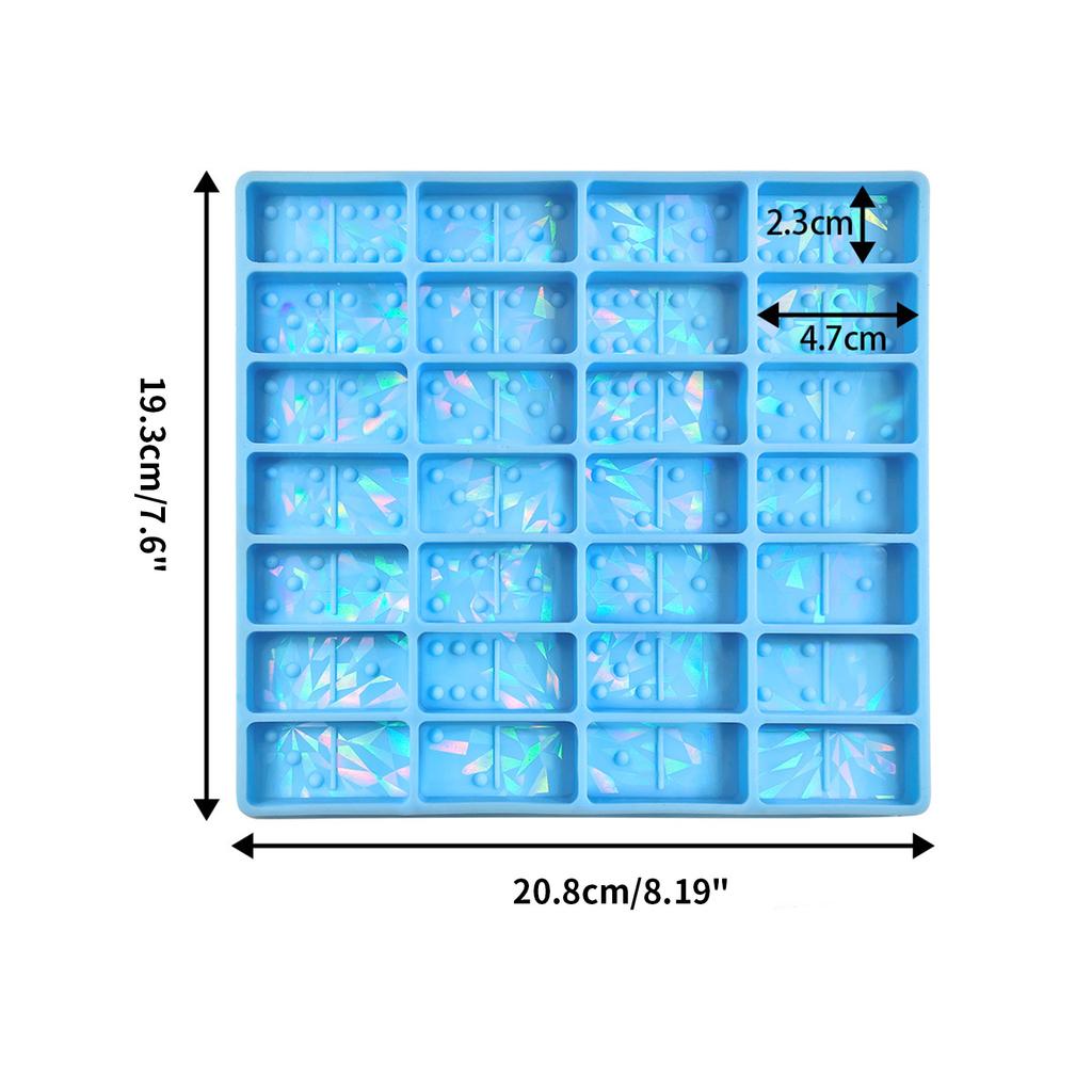 Flexible Silicone Three-dimensional Dominoes Ornament Crafts Decoration Mold Epoxy Resin Craft for Home Decoration