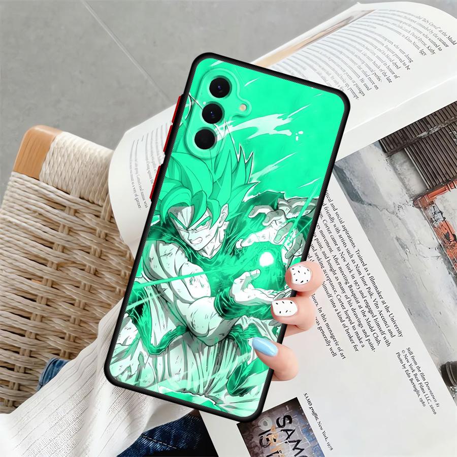 Case for Samsung Galaxy A34 A22 A24 A73 A21s A25 A26 A54 A53 A52 A56 A35 A36 Back Phone Cover Dragon Ball Color Goku