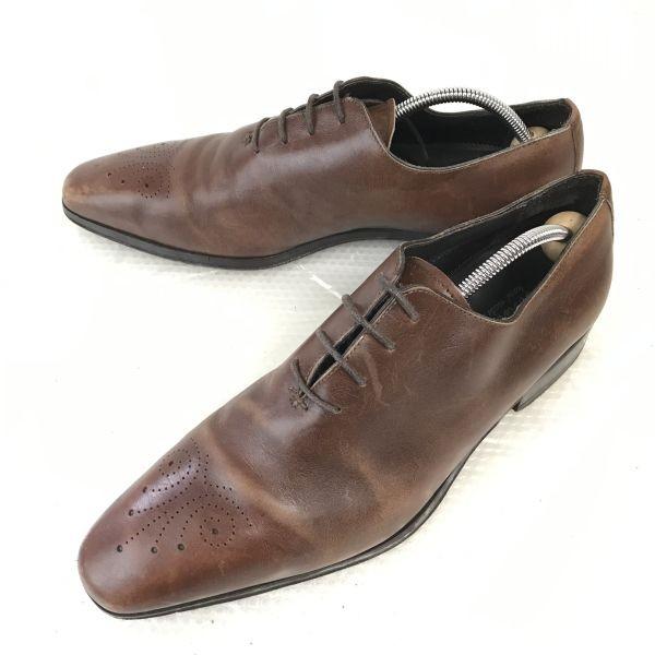 

Italy Bettaccini Wholecut Leather Shoes 42 26.5-27cm Brown