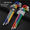 Colored Hex Key Set with Multifunctional 6-Point Screwdriver