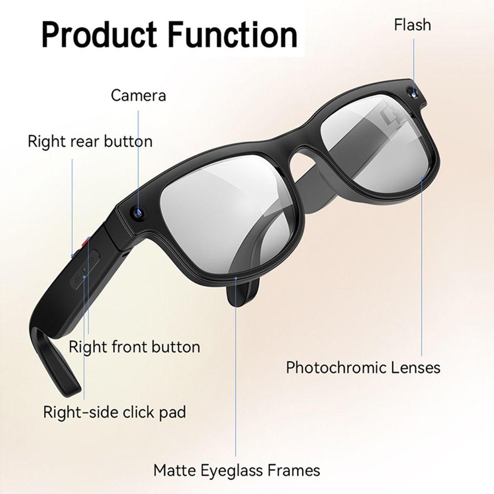 2-in-1 Intelligente KI-Brille Echtzeitübersetzung Intelligente Brille Musik Hören