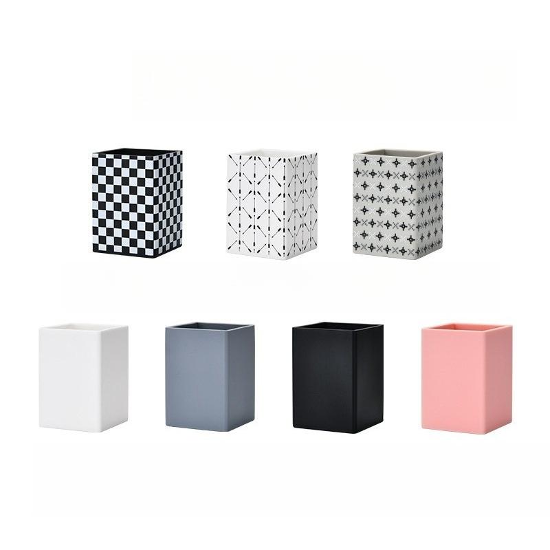 Silicone Printing Pen Holder, Desk, Study Creative Pen Holder, Desktop Ornament, Stationery, Storage Box.