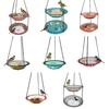 Hanging Bird Bath And Feeder Outdoor Bird Bath Feeder Bowl Bird Bath Bowl Attracts Wild Birds for Garden Yard Decor