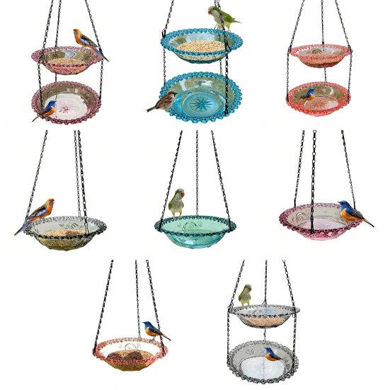 Hanging Bird Bath And Feeder Outdoor Bird Bath Feeder Bowl Bird Bath Bowl Attracts Wild Birds for Garden Yard Decor