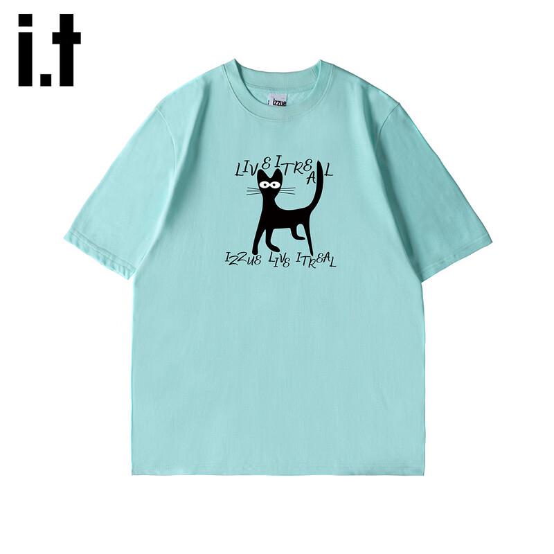 Izzue IT Women's Cat Graffiti Print Cotton T-Shirt