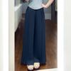 ZANZEA Womens Casual Solid Color Loose Wide Leg Pleated Pants