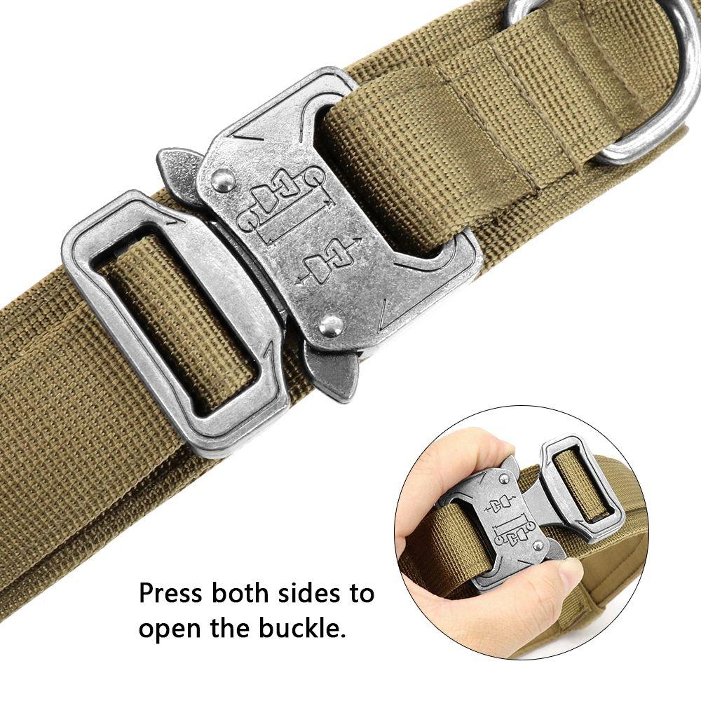 Large Dog Collar with Buckle Pet Accessories Military Dog Collar Dog Supplies Tactical Dog Collar