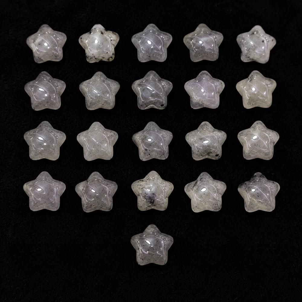 21pcs White Crystal Spacer Loose Beads Sodalite Jewelry Making Material Necklace Earrings