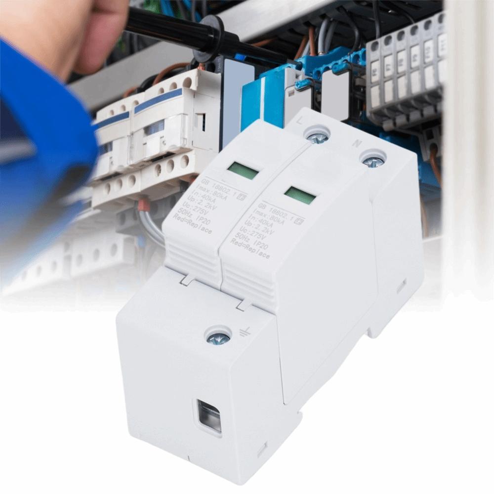 275V House Voltage Protector 80KA Lightning Arrester Protective Device  Home Use