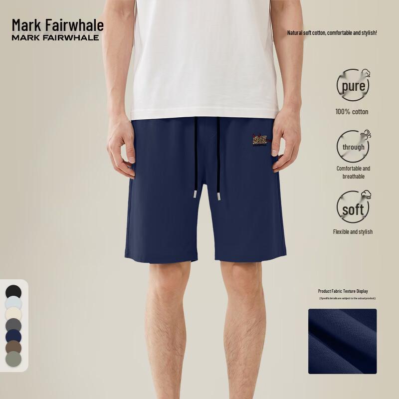 MARK FAIRWHALE Men s Summer Casual Cotton Shorts M