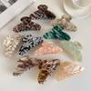 Acetate Hair Claw Clip Women Oversized Lightweight Elegant Updo Accessory In Floral Textured Colors