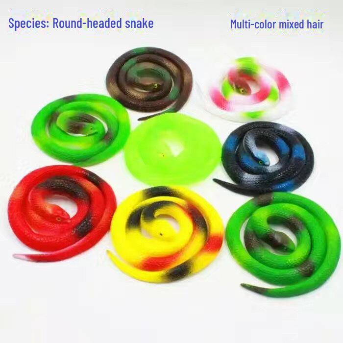 Șarpe Realist din Cauciuc de 75CM Jucărie pentru Glume - Șarpe de Simulare Unic, Moale și Flexibil