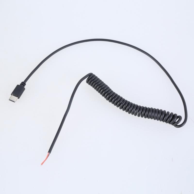 Flexible Type C Charging Cable With Bare Ends, 5V Power Cord USB C Male 2Pin Pigtail Cable For Electronics,USB Equipment