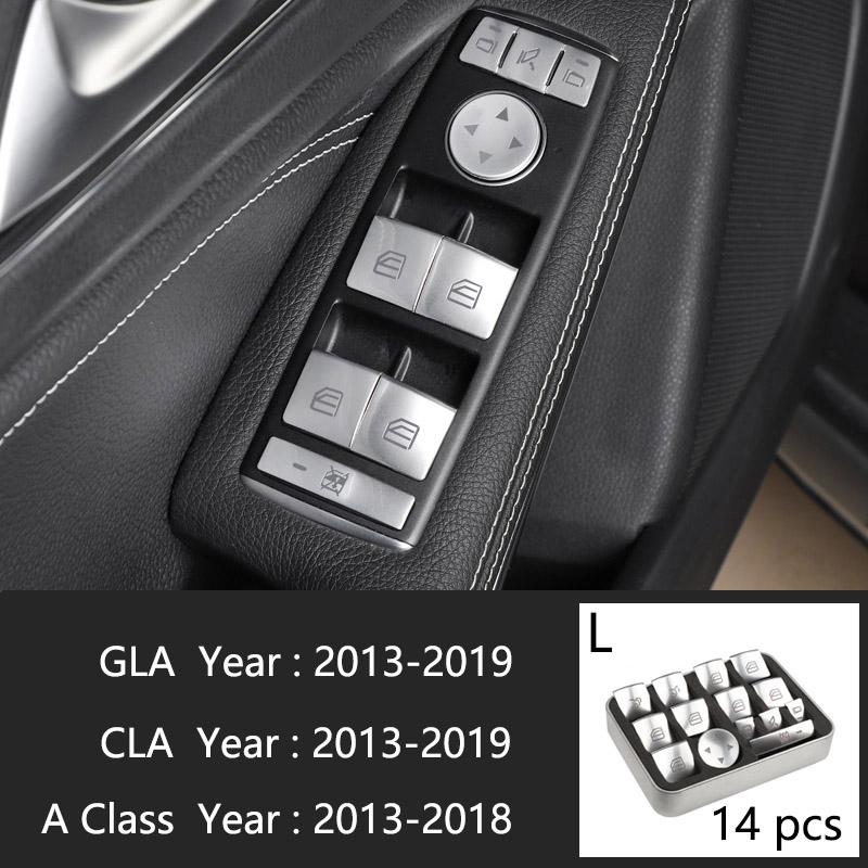 Car Styling Carbon fiber interior button panel Decoration Cover Trim Sticker frame For Mercedes Benz A Class W176 GLA X156 CLA