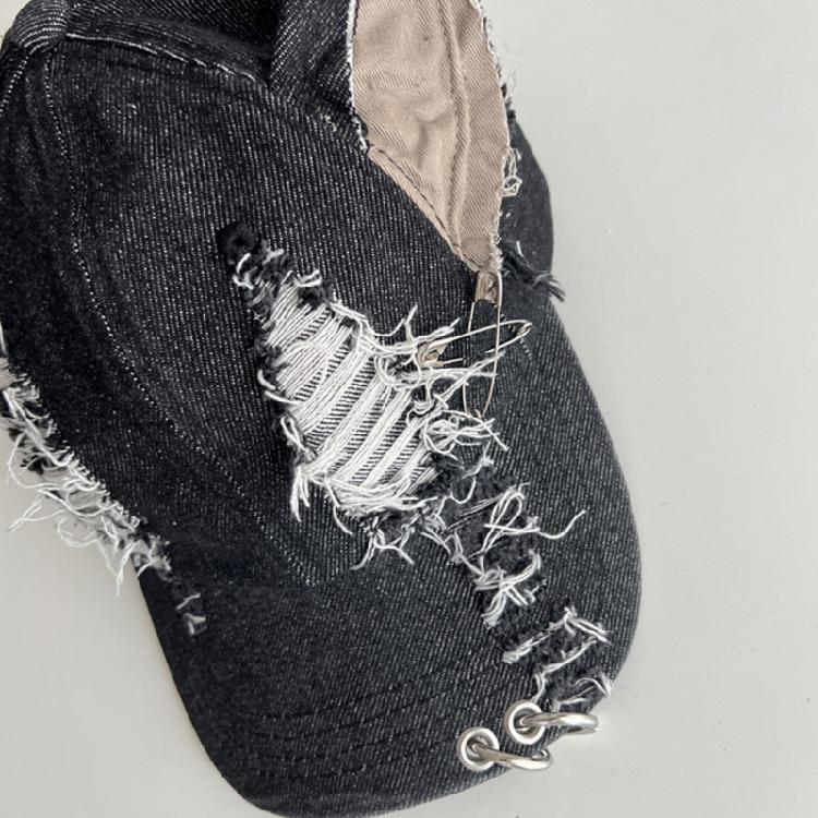 Distressed Dog Ear Baseball Hat 2000s Vintage Baseball Hat Breathable  Hat Long Brims Hiphop Dancing Hat for Adult