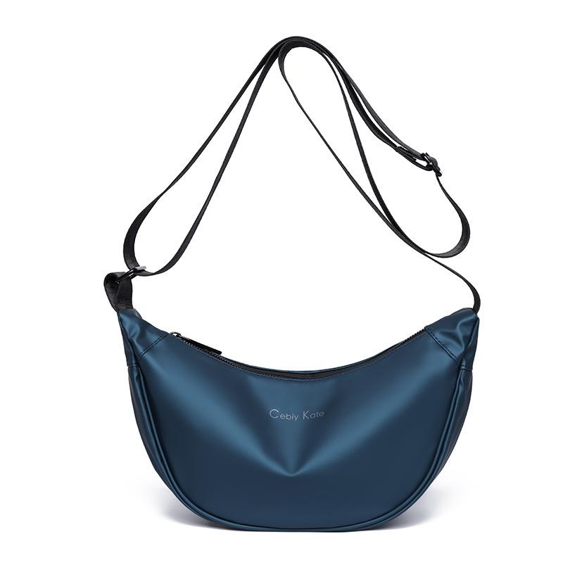 

Мужская сумка через плечо большой вместимости, водонепроницаемая сумка через плечо с буквенным принтом, сумка-хобо синий