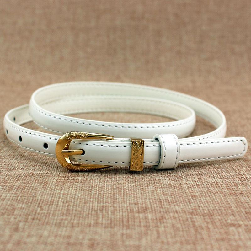 

Women S Thin Belt Pin Buckle Two-Piece Set Patent Leather With Dress Thin Belt Women S Belt