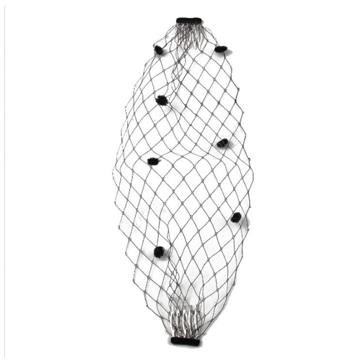 

Minimalist Dot Tulle Veil with Comb: Large-Hole Face-Covering Headdress for Photography