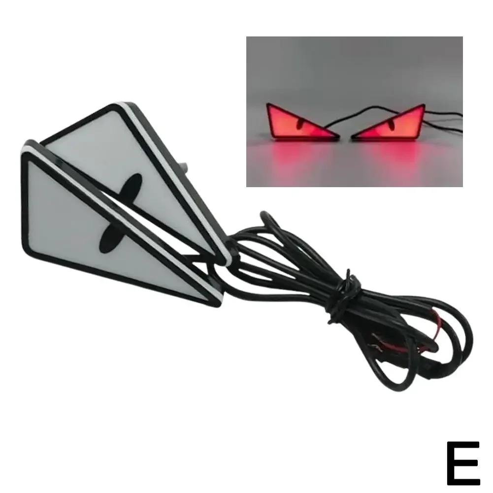 2pcs LED Devil's Eye License Plate Light Headlight For Car Motorcycl Universal Modified Decoration Single Light Car Accessories