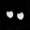 New Arrivals Open Run Heart EarRings Engraved Cubic Silver925 Mini Ring One Tuch