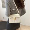 Chic Retro Casual Small Square Handbag Stylish Crossbody Bag In Soft Pu Leather