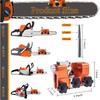 2025 Upgraded Chainsaw Sharpener with Tungsten Carbide Burr File, Hand-Cranked Chainsaw Sharpening Jig Kit, Chain Saw Sharpener Tool, Chainsaw Chain