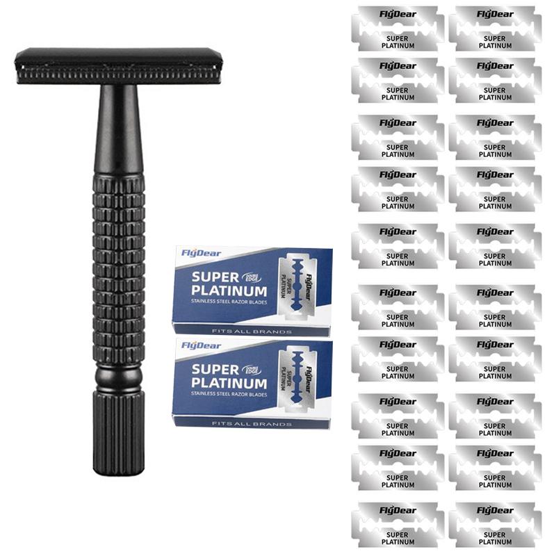 Men's Double Edge Beard Shaving Razor - Traditional Classic Safety Razor for Barber Styling Accessories Hair Grooming Kit