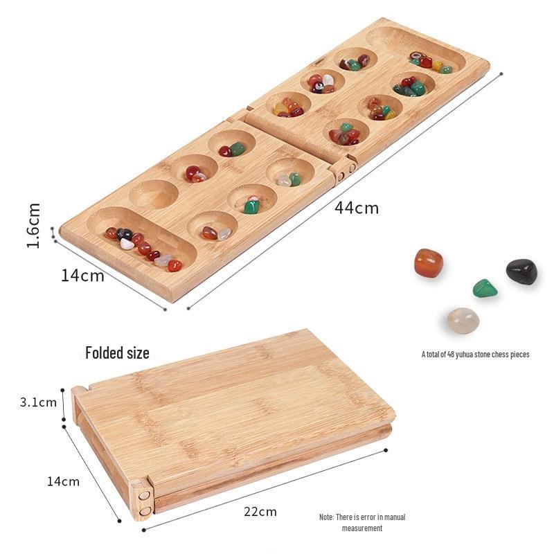 Kids' Gem African Chess Puzzle: Wooden Beads Sorting & Planting Checker Game