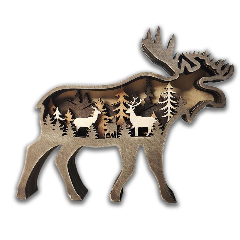 

Новые украшения Рождество год поделка Рождественский медведь лось поделка деревянное украшение дом Elk