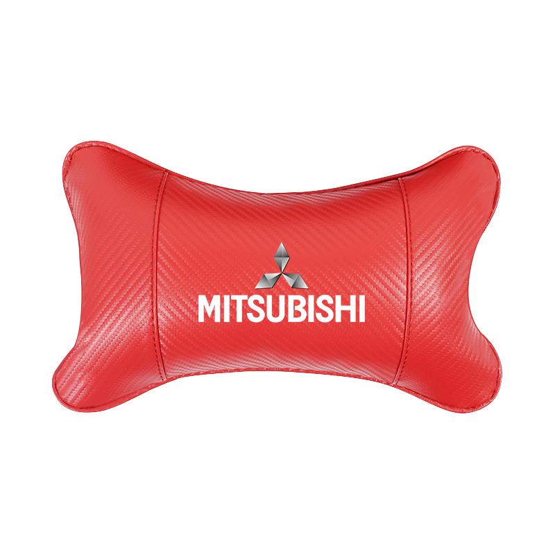 Auto Logo Sitz Kopfstütze Nackenstütze Schutz Kissen Auto Innenraum Für Mitsubishi Eclipse Lancer Outlander Pajero ASX Colt I200 Ex