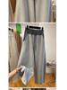 Spring 2024 Women's High-Waist Color-Contrast Wide-Leg Pants