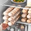 Transparent Automatic Rolling Egg Container Large Capacity Egg Rolling Storage Box  for Home
