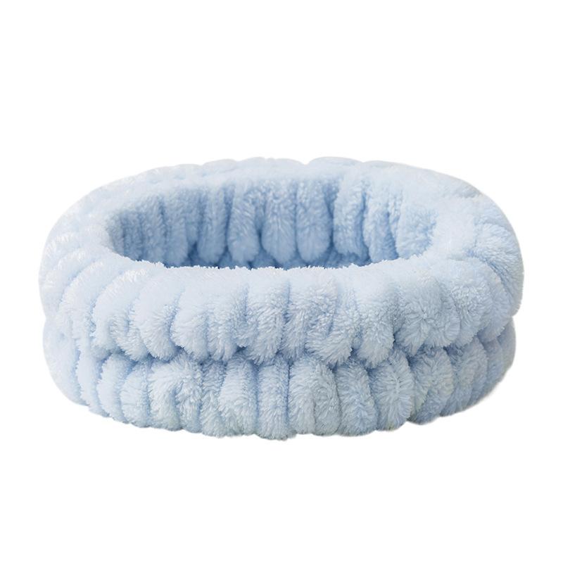 Fascia per Lavaggio Viso, Elastico per Lavaggio Viso, Fascia per Capelli da Donna, Peluche Monocolore, Fascia per Capelli da Casa per Trucco, Elastico per Capelli