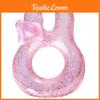Thickened Ins Cartoon Handle Glitter Pink Rabbit Kids Swim Ring Toddler Baby Underarm Circle
