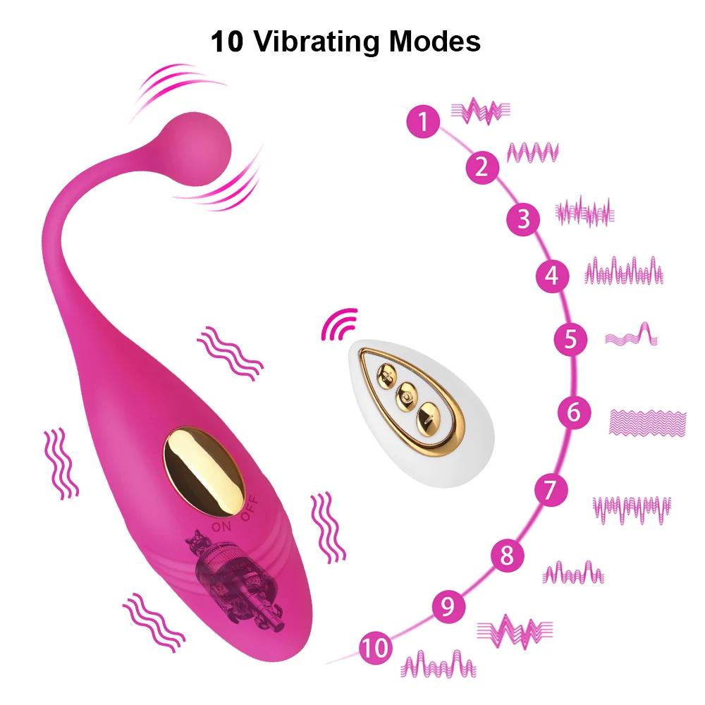 Wearable Dildo Vibrator Vaginal Tighten Exercise Clitoris Stimulation Wireless Remote Vibrator Sex Toys for Women 10 Speed