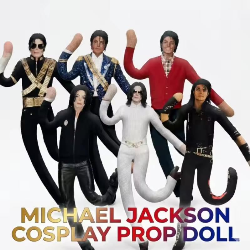 Stock#@ Michael Jackson Cosplay Prop Doll Plush Figure Abstract Joint Mobility Dolls Soft Stuffed Room Decor Props Collection